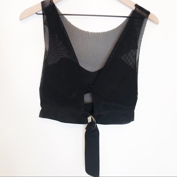 Madly... K sheer black crop top - Picture 3 of 4